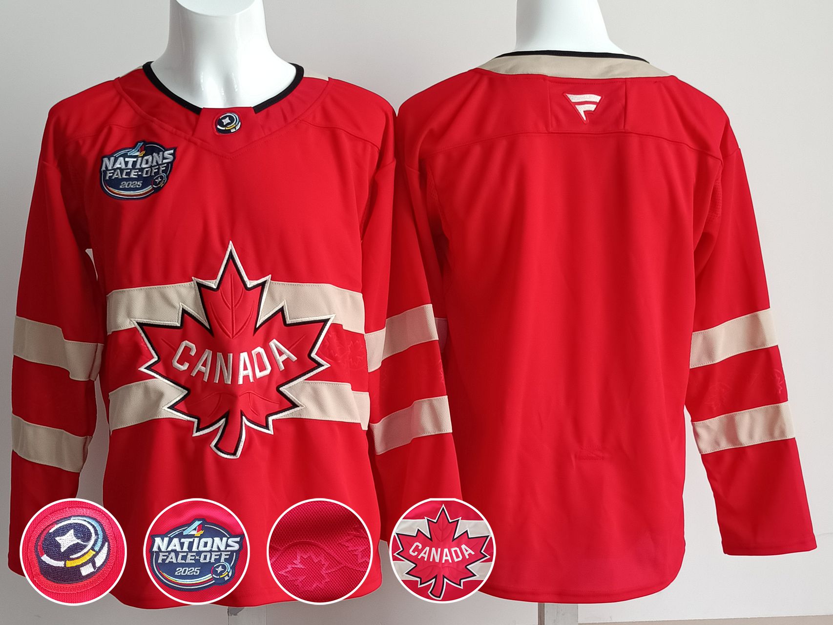 Men Canada Blank Red 2025 Fanatics Home Premium NHL Jersey->more nhl jerseys->NHL Jersey